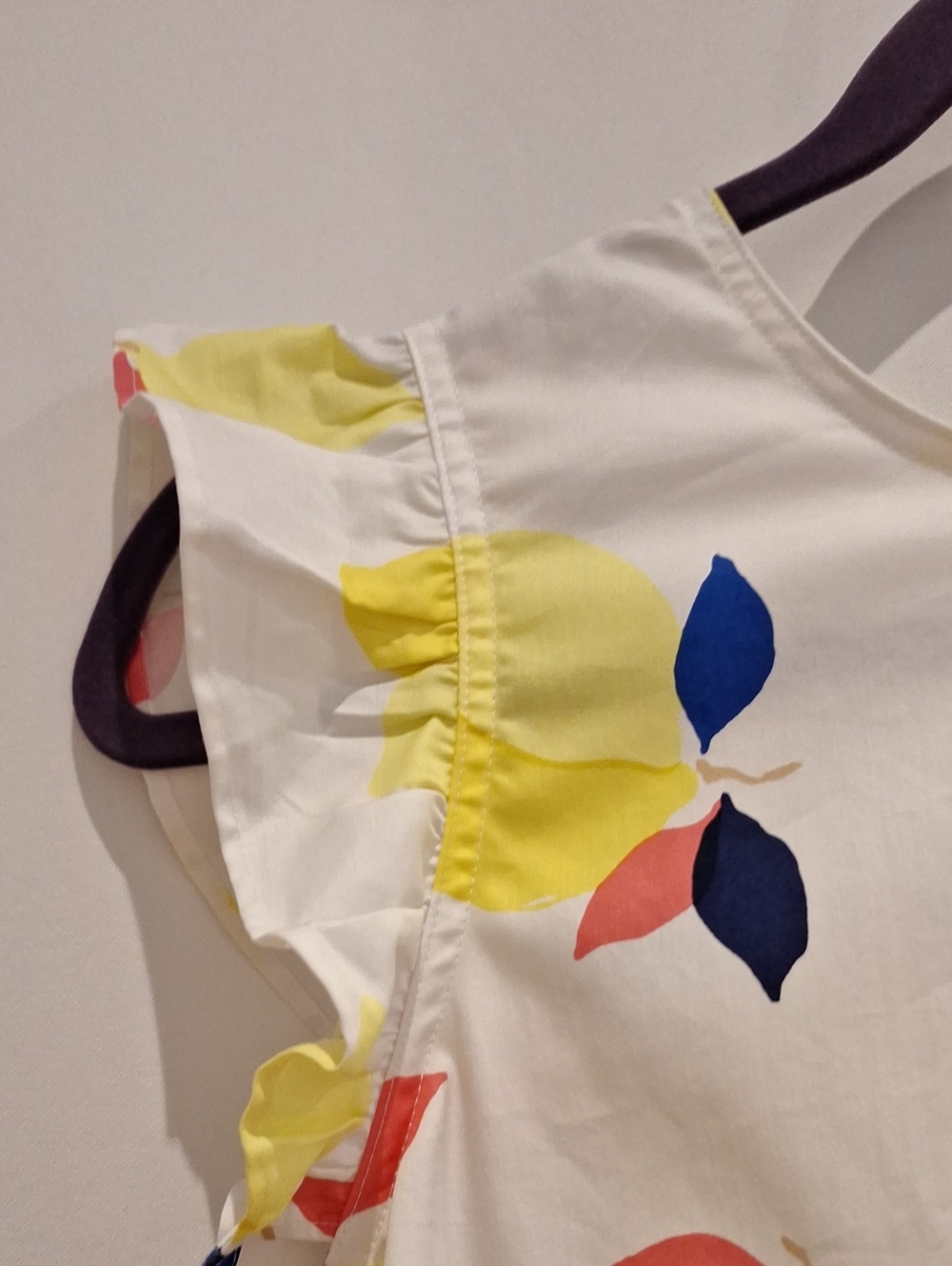 kate spade Lemon Zest Print Ruffle Sleeve Blouse - Picture 3 of 8